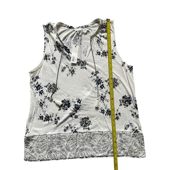 Lucky Brand Womens/Teen Floral Sleeveless Paisley Top Size Large Flowy Boho - Picture 3 of 8